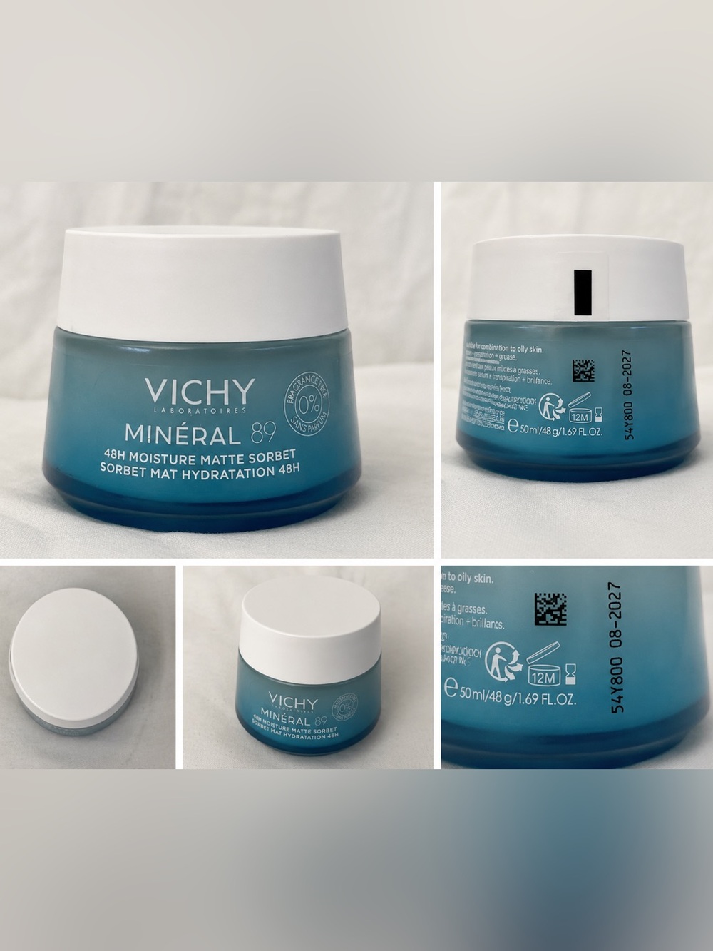 Vichy Mineral 89 48H Moisture Matte Sorbet 50ml NEW Sealed No Box